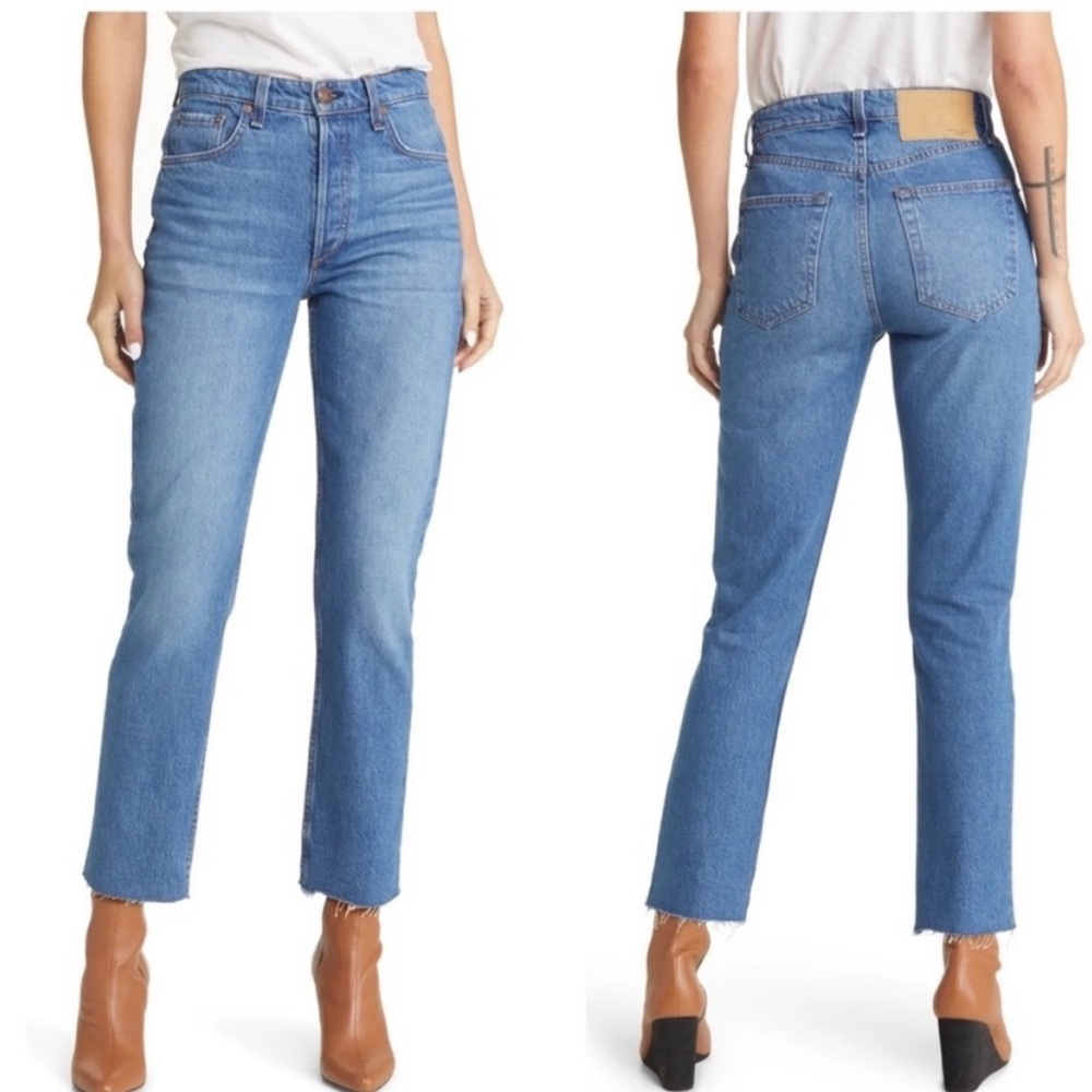 Rag & Bone Jeans NWT $225 Nina High-Rise Straight Leg  Cigarette Ankle - Picture 2 of 9